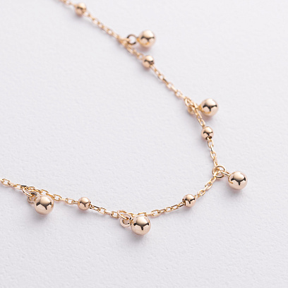 Браслет "Кульки" у жовтому золоті б05594 №4