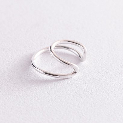 Серебряная серьга - каффа 123184 №3