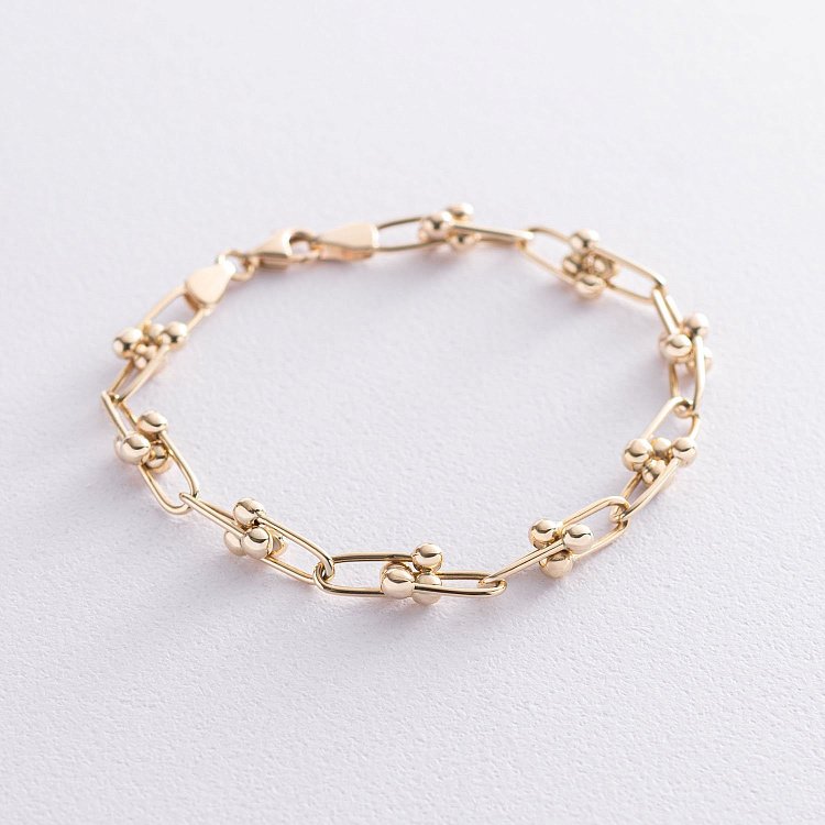 Браслет "Фантазія" в жовтому золоті б04633 від ювелірного магазину Онікс