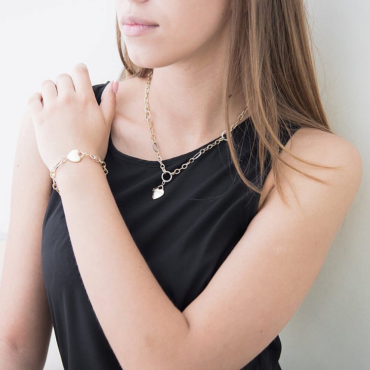 Эксклюзивное золотое колье в стиле "Тиффани" с фианитами кол00846 от ювелирного магазина Оникс - 4