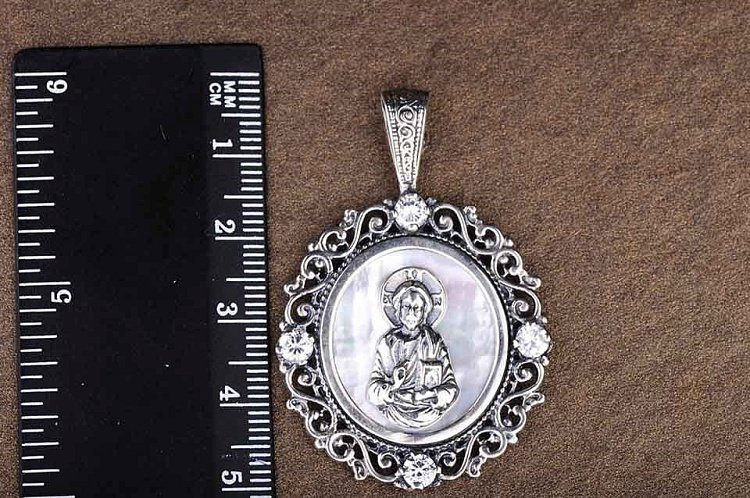 Подвеска "Св.Николай"(фианиты) 13924 от ювелирного магазина Оникс - 2