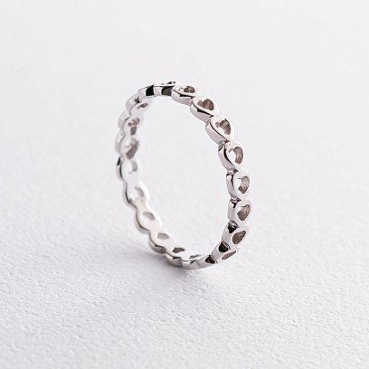 Золота каблучка "Сердечка" к06847 №4