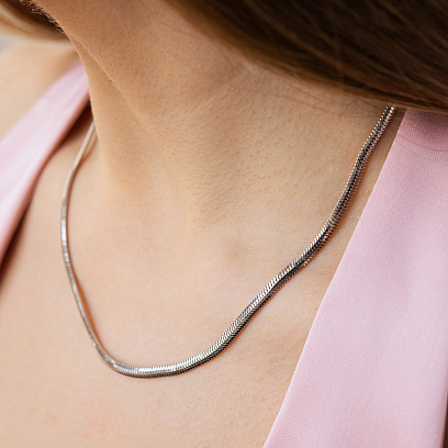 Серебряная цепочка (снейк) 4мм 15230-4 №2