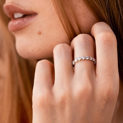 Золотое кольцо с бриллиантами кб0284cha №2