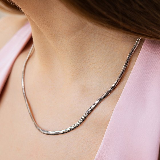 Серебряная цепочка (снейк) 4мм 15230-4 №2
