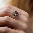 Серебряное кольцо с пиропом и фианитами GS-01-012-4110 от ювелирного магазина Оникс - 3