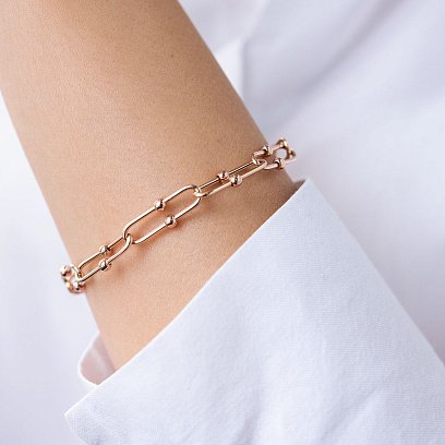 Браслет "Фантазія" в червоному золоті б04715 №3