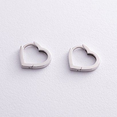 Серебряные серьги "Сердечки" OR111510 №3