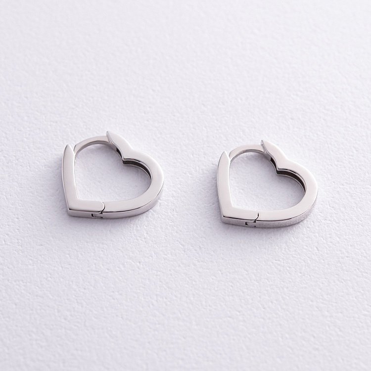 Серебряные серьги "Сердечки" OR111510 от ювелирного магазина Оникс - 2