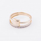 Золотое кольцо с фианитами к05217 от ювелирного магазина Оникс - 1