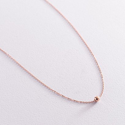 Кольє "Кулька" у ч﻿ервоному золоті (4 мм) кол02124