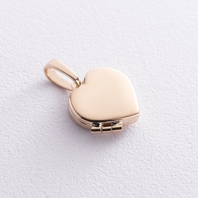 Подвеска для фото "Сердечко" в желтом золоте п02969 №7
