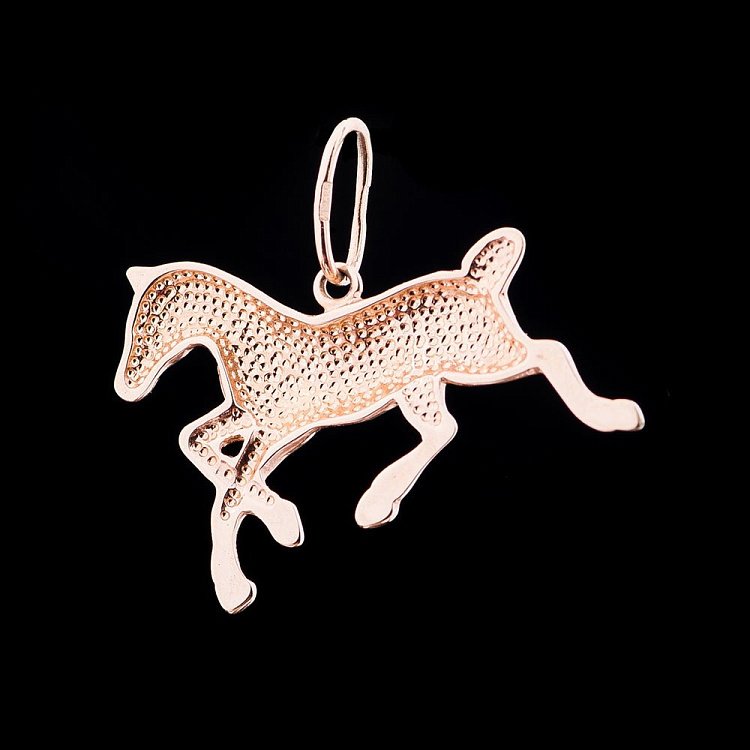 Золотий кулон "Конячка" п00297 від ювелірного магазину Онікс - 1