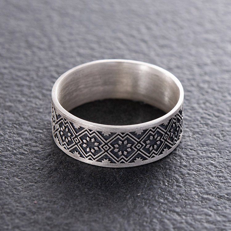 Срібна каблучка "Вишиванка" 1114 від ювелірного магазину Онікс - 14