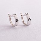 Срібні сережки "Love" 123113 от ювелирного магазина Оникс