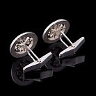 Серебряные запонки с узором 25010 от ювелирного магазина Оникс - 1