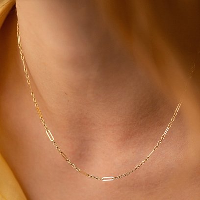 Кольє - ланцюжок у жовтому золоті кол02386 №7