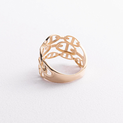 Кольцо "Helen" в желтом золоте к08442 №5