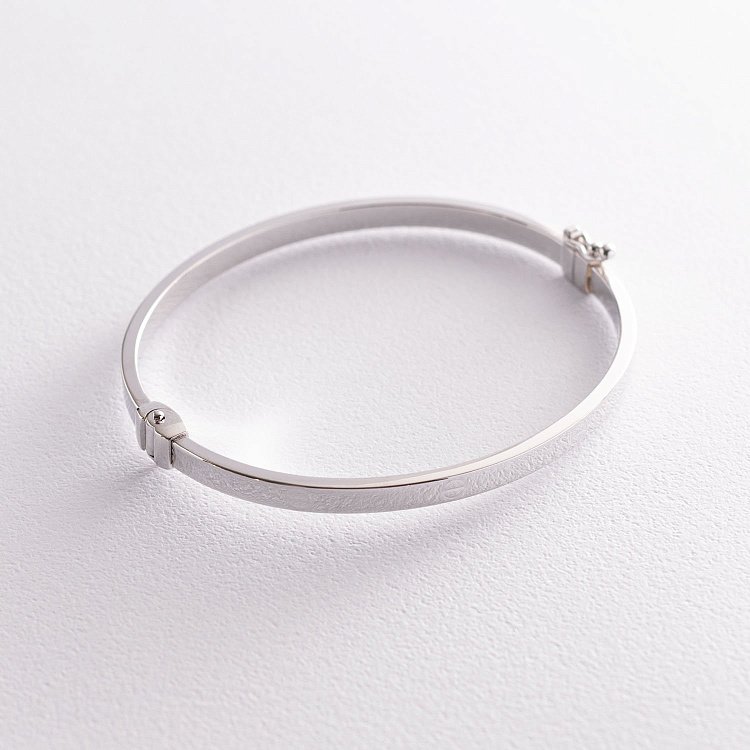 Жорсткий браслет Love з білого золота б02051 від ювелірного магазину Онікс - 9