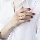 Срібний перстень з фіанітами 111336 от ювелирного магазина Оникс - 1