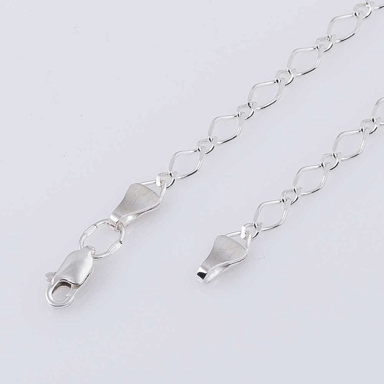 Серебряная цепочка плетение Нонна 1+1 Б010793 от ювелирного магазина Оникс - 1