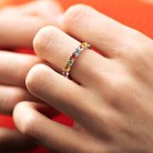 Золотое кольцо с разноцветными сапфирами кб0534m от ювелирного магазина Оникс - 4