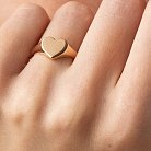 Кольцо "Сердечко" в красном золоте (возможна гравировка) к07144 от ювелирного магазина Оникс - 9