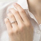 Золотое помолвочное кольцо с фианитами к05983 от ювелирного магазина Оникс - 6