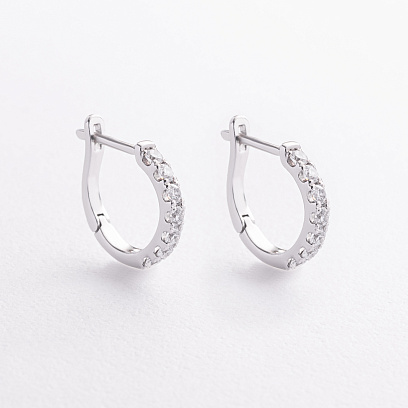 Серебряные серьги с фианитами 2579/1р-cz