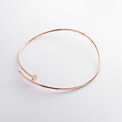 Колье "Гвоздь" в красное золоте (фианиты) кол02445 №3