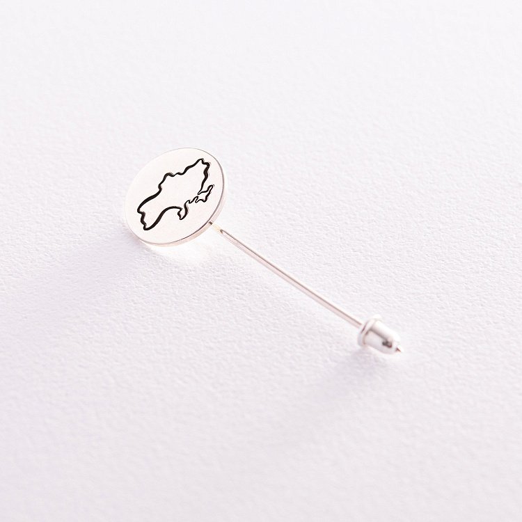 Серебряный значок "Карта Украины" 20056 от ювелирного магазина Оникс - 2