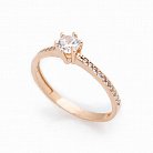 Золотое помолвочное кольцо с фианитами к03543 от ювелирного магазина Оникс