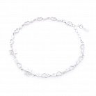 Срібний браслет з сердечками і зірочками (фіаніт) 141335 от ювелирного магазина Оникс