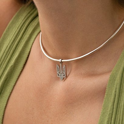 Серебряное колье - чокер (трансформер) 1100N №18