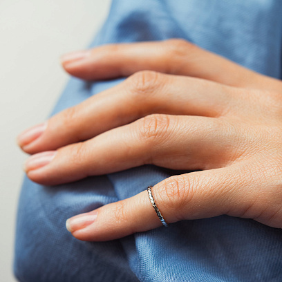 Серебряное кольцо на фалангу 901-00967 №2