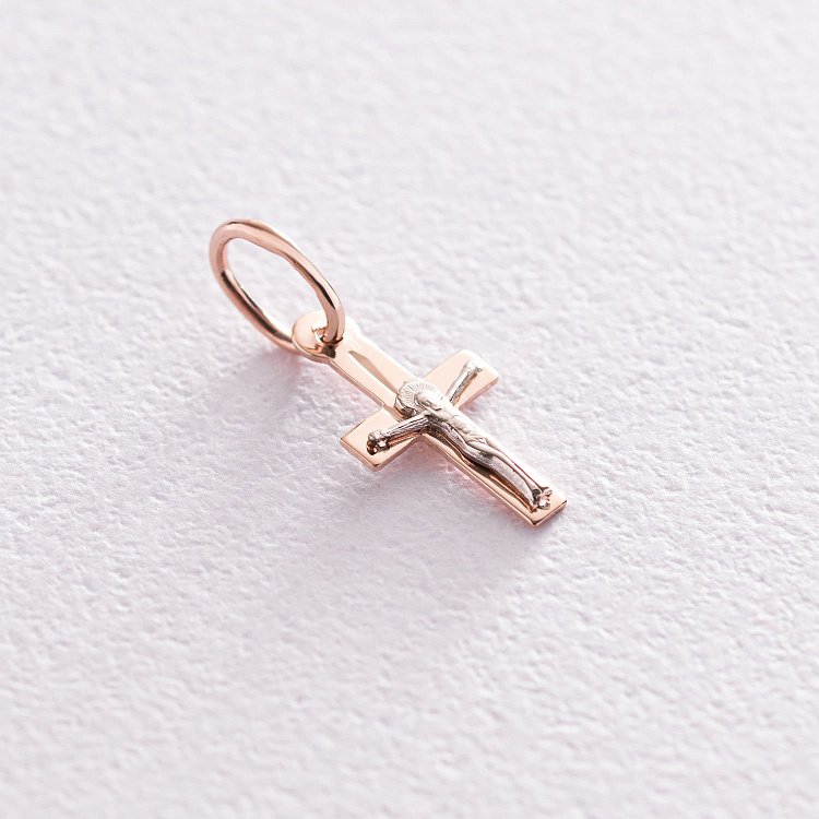 Детский золотой крестик "Распятие. Спаси и Сохрани" 2818600 от ювелирного магазина Оникс