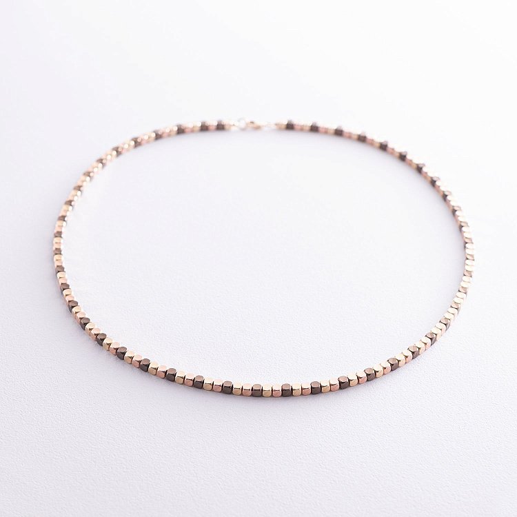 Золотое колье "Кубики" кол01531 от ювелирного магазина Оникс - 2