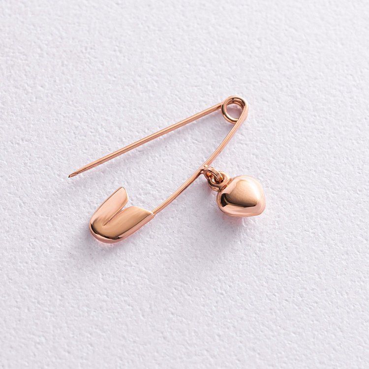 Золотая булавка "Сердечко" зак00052 от ювелирного магазина Оникс