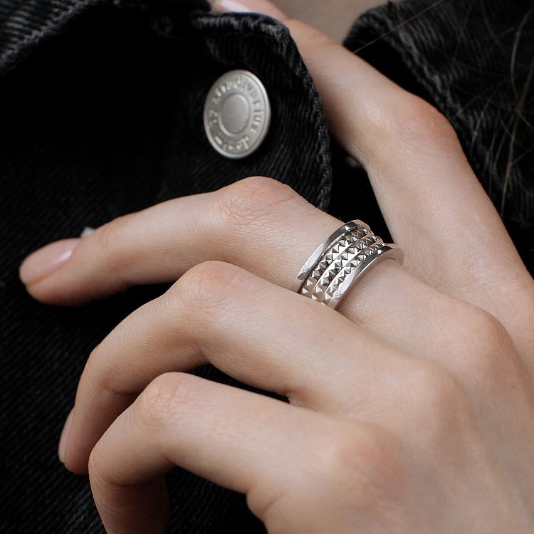 Кольцо "Gina" в белом золоте к07412 от ювелирного магазина Оникс - 7