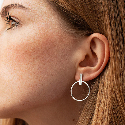 Золоті сережки - пусети "Впевненість" с07275 №8