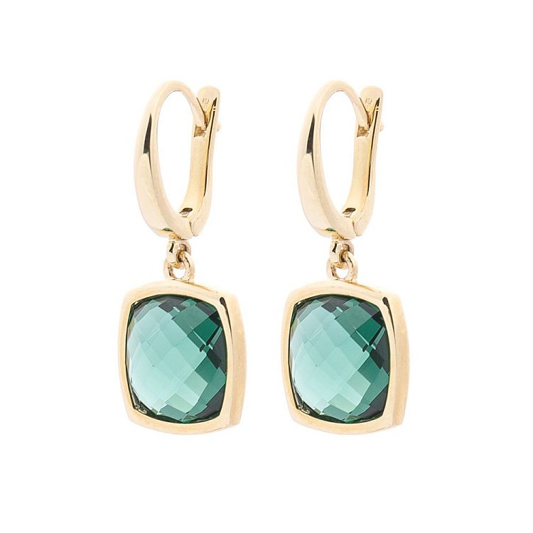 Золотые серьги с кварцем 14048686к от ювелирного магазина Оникс - 1