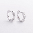 Золотые серьги - кольца с бриллиантами сб0548mi от ювелирного магазина Оникс