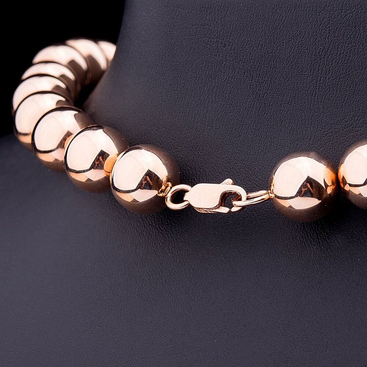 Золотое колье "Шарики" кол00401 от ювелирного магазина Оникс - 2