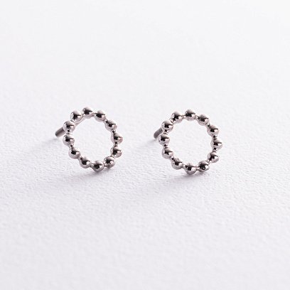 Серебряные серьги - пусеты "Гармония" 7033