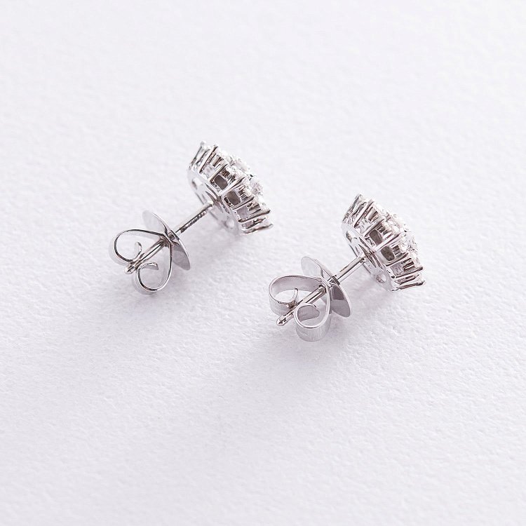 Золотые серьги-пусеты с бриллиантами сб0342di от ювелирного магазина Оникс - 2