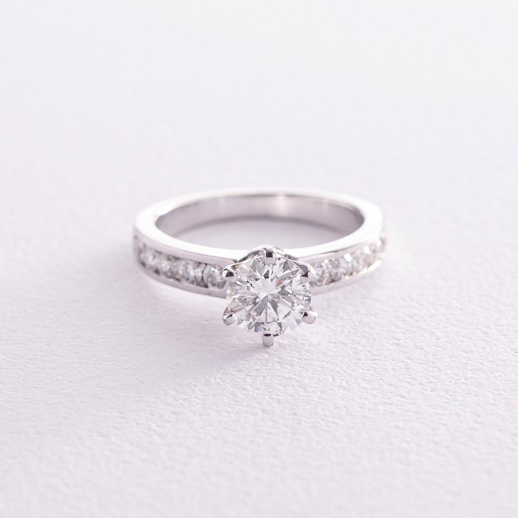 Помолвочное золотое кольцо с бриллиантами 213361121 - 4 Помолвочное золотое кольцо с бриллиантами 213361121 от ювелирного магазина Оникс - 4