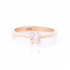 Золотое помолвочное кольцо (бриллиант) кб0137arp от ювелирного магазина Оникс - 2