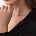 Помолвочное золотое кольцо с фианитом к05751 от ювелирного магазина Оникс - 8