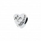 Сердечко "Be my valentine" (срібло, чорніння) 131936 от ювелирного магазина Оникс