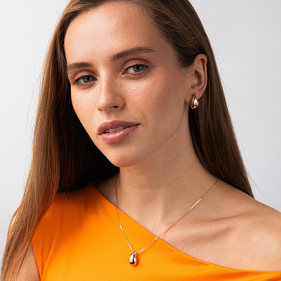 Серьги "Megan" в красном золоте с09568 №3